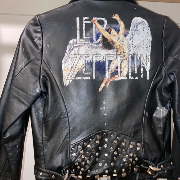 Vintage Led Zeppelin Leather Jacket - Picture 8 of 8